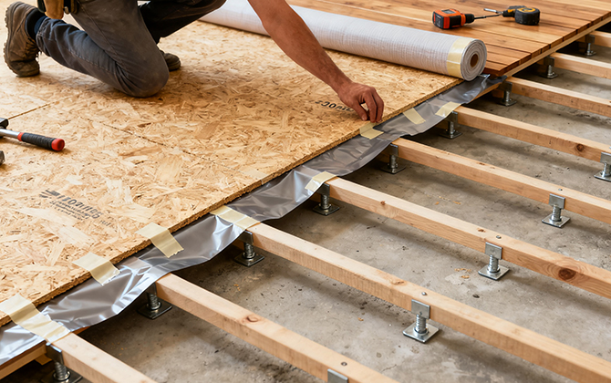 Underfloor system (supporting components and transition components)