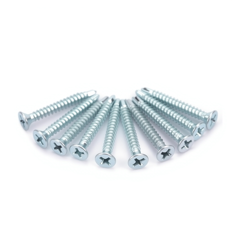 White Zinc Countersunk Head Self Drilling Screw for Metal