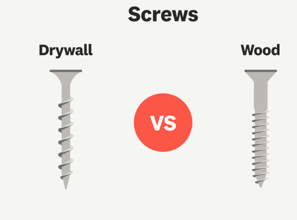 Difference between Drywall Screws And Wood Screws